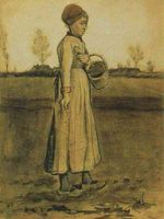 Peasant Woman Sowing with a Basket